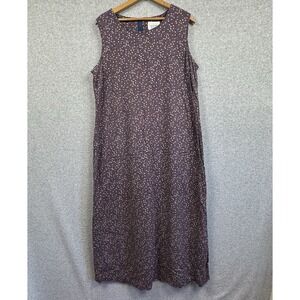 VTG Christopher & Banks Linen Sleeveless Maxi Dress Size 14 Ditsy Floral Paisley